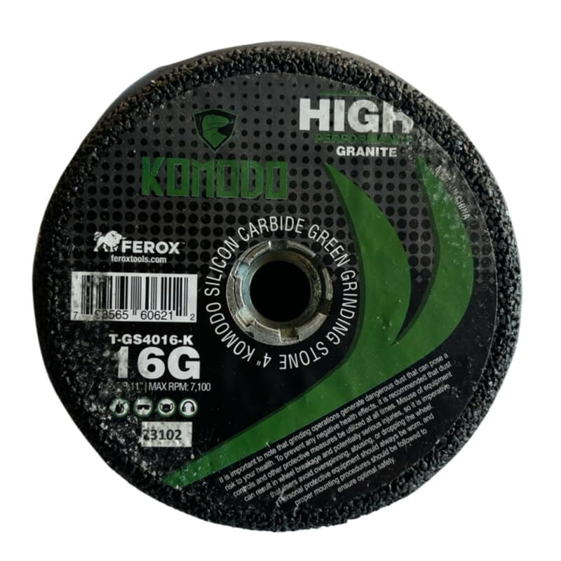 Komodo Hybrid Grinding Wheel - 4", 16 grit, Box of 10 Wheels