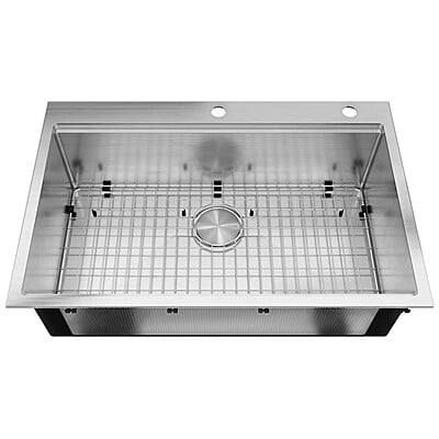 33-inch Drop-in Workstation Kitchen Sink Single Bowl