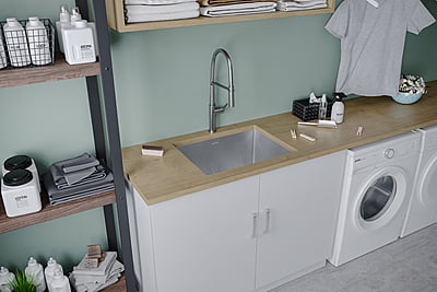 24-inch Undermount Laundry Sink Single Bowl