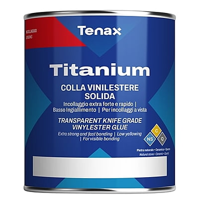 Tenax Titanium Vinyl Knife Grade Adhesive - Extra Clear, 1 Gallon