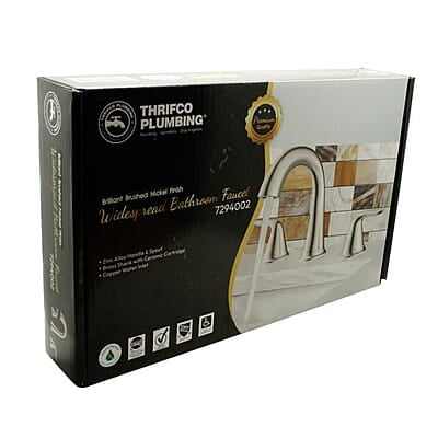 Thrifco 8 Inch Widespread 2-Handle Bathroom Faucet – Brushed Nickel