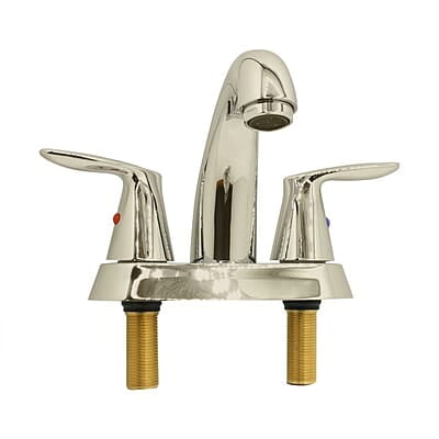 Thrifco 4 Inch Centerset 2-Handle Bathroom Faucet – Brushed Nickel