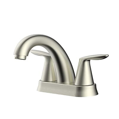 Thrifco 4 Inch Centerset 2-Handle Bathroom Faucet – Brushed Nickel