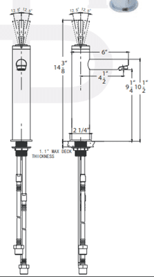 Faucet Vessel Filler w/ Joystick Handle - Oil Rubbed Bronze - Discontinued