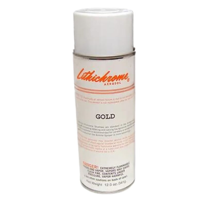 Lithichrome Aerosol Stone Paint - Gold, 12 oz