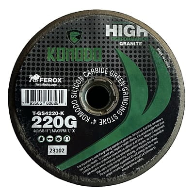 Komodo Hybrid Grinding Wheel - 4", 220 grit, Box of 10 Wheels