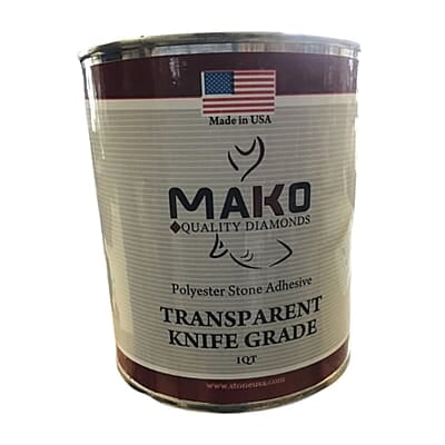 Mako Polyester Knife Grade Adhesive - Transparent, Quart