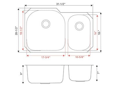 Double Offset Bowl, Big Left, D-Shaped - 16g V Series