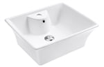 Square Ceramic Vessel Sink 05 - White