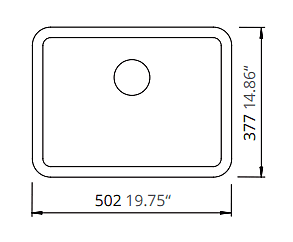 Medium Single Bowl Undermount Only Granite Composite - Black