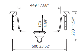 Medium Single Bowl Undermount Only Granite Composite - White