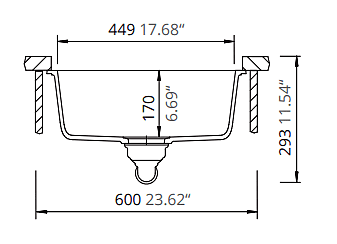 Medium Single Bowl Undermount Only Granite Composite - Brown