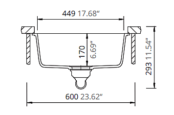 Medium Single Bowl Undermount Only Granite Composite - Beige