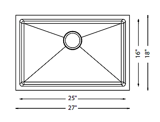 Large Single Bowl-18g HZ Series, Nested, 27"