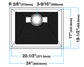 24-inch Undermount Laundry Sink Single Bowl