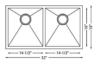 Double Equal Bowl - 16g HZR Series, Zero Radius - 407415